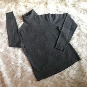 Pure Cashmere Turtleneck Sweater Dark Grey Sz S